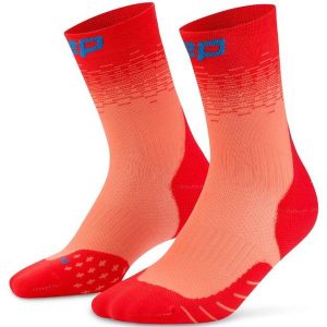 Damskie skarpety kompresyjne sportowe do połowy łydki CEP Core Run. Czerwone skarpetki CEP, bez wzorów, z elastanu. Za 84,00 zł.