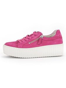 Gabor Skórzane sneakersy w kolorze różowym rozmiar: 39. Różowe trampki Gabor, bez wzorów, ze skóry, bez zapięcia. Za 211,31 zł.