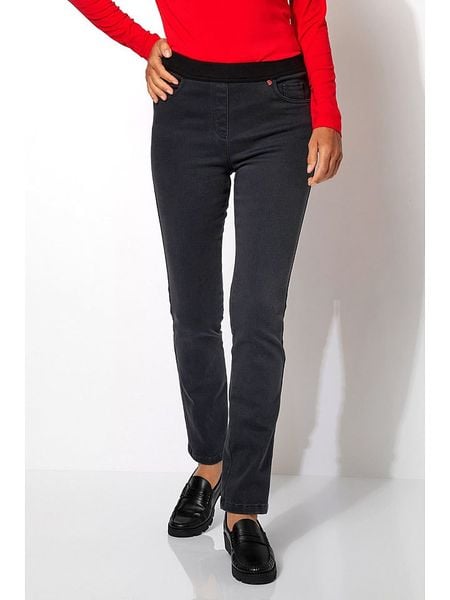 Rosner Spodnie w kolorze antracytowym rozmiar: 40. Czarne spodnie z wysokim stanem Rosner, bez wzorów, z materiału, z podwyższonym stanem. Za 170,07 zł.