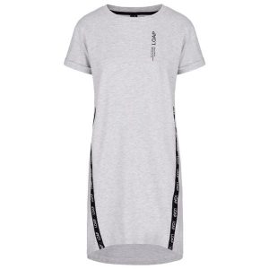 Sukienka LOAP Ewelina szara M. Szare sukienki LOOP, m, bez wzorów, sportowe, bez kołnierzyka, bez ramiączek, sportowe. Za 177,99 zł.