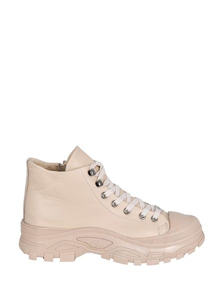 Noosy Skórzane sneakersy w kolorze beżowym rozmiar: 36. Brązowe trampki Noosy, bez wzorów, z materiału, za kostkę, bez zapięcia. Za 251,95 zł.