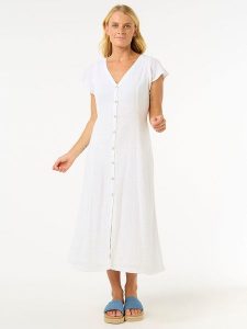 Rip Curl Sukienka "Premium Surf" w kolorze białym rozmiar: S. Białe sukienki Rip Curl, na co dzień, s, bez wzorów, z bawełny, bez kołnierzyka, bez ramiączek, maxi, proste. Za 148,61 zł.