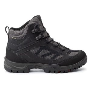 Trekkingi ECCO. Czarne buty sportowe ecco, bez wzorów, z gore-texu, bez zapięcia, trekkingowe, gore-tex. Za 489,99 zł.