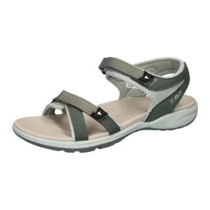 Sandały turystyczne damskie CMP Adib. Zielone sandały CMP, bez wzorów, bez obcasa, bez zapięcia. Za 199,99 zł.