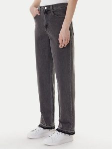 Tommy Jeans Jeansy Layla DW0DW22449 Szary Straight Fit. Szare jeansy Tommy Jeans, bez wzorów, z bawełny. Za 449,99 zł.