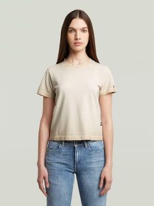 G-Star Koszulka w kolorze beżowym rozmiar: L. Brązowe bluzki G-Star, l, bez wzorów, z bawełny, retro, bez kołnierzyka, bez ramiączek. Za 109,52 zł.