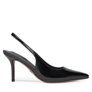 Szpilki Nine West. Czarne szpilki Nine West, bez wzorów, bez obcasa. Za 229,99 zł.