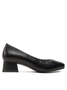 Caprice Czółenka 9-22303-43 Czarny. Czarne czółenka Caprice, bez wzorów, ze skóry, bez obcasa, bez zapięcia. Za 265,99 zł.