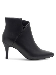 Sergio Bardi Botki WYL3038-14Z-SB Czarny. Czarne botki Sergio Bardi, bez wzorów, ze skóry, bez obcasa, na szpilce, bez zapięcia. Za 258,99 zł.