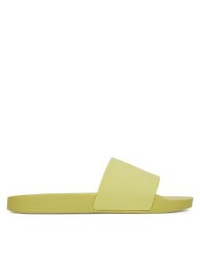 Calvin Klein Jeans Klapki Slide Monogram Tpu YW0YW01715 Żółty. Żółte klapki Calvin Klein Jeans, bez wzorów, z jeansu, bez obcasa. Za 199,99 zł.