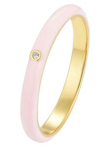 Les Favorites Pozłacany pierścionek z cyrkonią rozmiar: 58. Różowe pierścionki Les Favorites, z cyrkonią, pozłacane. Za 122,96 zł.