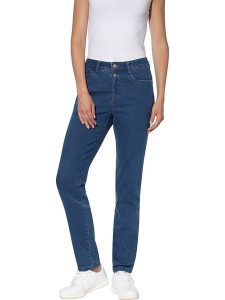 Heine Dżinsy - Slim fit - w kolorze niebieskim rozmiar: 40. Niebieskie jeansy Heine, bez wzorów. Za 43,78 zł.