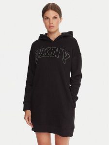 DKNY Sport Sukienka codzienna DP5D4917 Czarny Regular Fit. Czarne kombinezony DKNY Sport, s, bez wzorów, z bawełny, sportowe, bez kołnierzyka, bez ramiączek. Za 399,99 zł.