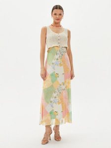 Desigual Sukienka letnia Waterloo 24WWVKX6 Kolorowy Regular Fit. Kombinezony Desigual, na lato, m, bez wzorów, z syntetyku, bez kołnierzyka, bez ramiączek. Za 349,99 zł.