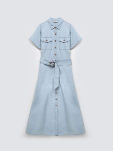 Sukienka damska midi jeansowa trapezowa niebieska Becca 136. Niebieskie sukienki Big Star, na co dzień, l, bez wzorów, z jeansu, bez kołnierzyka, bez ramiączek, midi, rozkloszowane. Za 279,99 zł.