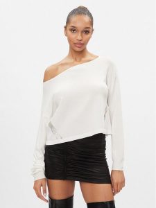 Liu Jo Sport Sweter TA4159 MS49I Écru Cropped Fit. Swetry klasyczne Liu Jo Sport, m, z wiskozy, bez kołnierzyka. Za 269,99 zł.