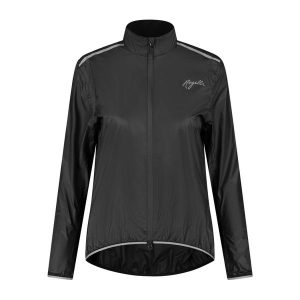 Kurtka przeciwdeszczowa damska Rogelli Essential. Czarne kurtki Rogelli, l, bez wzorów, bez kaptura. Za 338,00 zł.