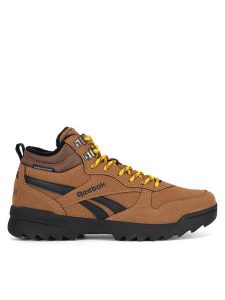 Reebok Botki H1-002 WW Brązowy. Brązowe botki Reebok, bez wzorów, z materiału, bez obcasa, na płaskiej podeszwie, bez zapięcia. Za 259,99 zł.