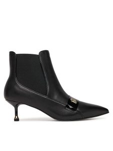 Liu Jo Botki Deva 02 SF5011 PX695 Czarny. Czarne botki Liu Jo, bez wzorów, ze skóry, bez obcasa, na szpilce, bez zapięcia. Za 539,99 zł.