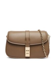 Tommy Hilfiger Torebka Th Heritage Chain Crossover AW0AW19319 Beżowy. Brązowe torebki klasyczne TOMMY HILFIGER, bez wzorów, ze skóry, bez dodatków. Za 529,99 zł.
