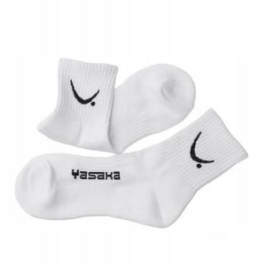 SKARPETY do TENISA STOŁOWEGO PING PONGA BAWEŁNIANE YASAKA rozmiar 39-42. Białe skarpetki YASAKA, bez wzorów, z bawełny. Za 45,00 zł.
