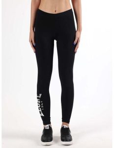 Legginsy miękki na trening na siłownia. Czarne legginsy LEONE 1947 APPAREL, bez wzorów, z dżerseju. Za 42,06 zł.