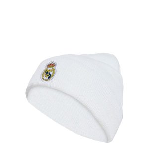 Czapka Real Madrid Beanie. Białe czapki ADIDAS, bez wzorów, sportowe. Za 119,00 zł.