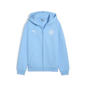 Młodzieżowa kurtka Manchester City FtblEssentials z kapturem PUMA. Biała kurtki Puma, m, bez wzorów, z kapturem. Za 259,00 zł.