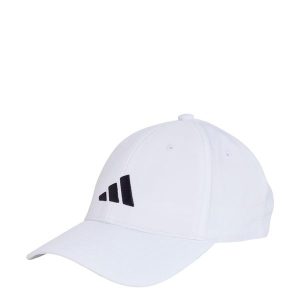 Czapka New Logo Embroidered Baseball. Białe czapki ADIDAS, bez wzorów, z materiału, sportowe. Za 79,95 zł.