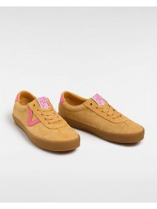 Vans Skórzane sneakersy w kolorze beżowym rozmiar: 36. Brązowe trampki Vans, bez wzorów, bez zapięcia. Za 217,99 zł.