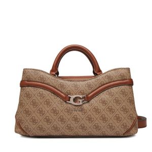 Torebka Guess. Brązowe torebki klasyczne Guess, z aplikacjami, bez dodatków. Za 489,99 zł.