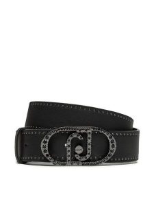 Liu Jo Pasek Damski Hips Belt 3.5Cm AF4307 P0064 Czarny. Czarne paski Liu Jo, bez wzorów, ze skóry. Za 369,99 zł.