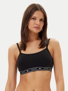 Lacoste Biustonosz top IF8166 Czarny. Czarne topy Lacoste, xl, bez wzorów, z bawełny, bez kołnierzyka, bez ramiączek. Za 79,99 zł.