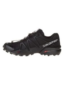 SALOMON Buty "Speedcross 4" w kolorze czarnym do biegania rozmiar: 39 1/3. Czarne buty sportowe Salomon, bez wzorów, bez zapięcia, do biegania. Za 355,78 zł.