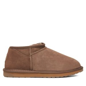 Śniegowce EMU Australia. Brązowe buty zimowe EMU Australia, bez obcasa, bez zapięcia. Za 599,99 zł.