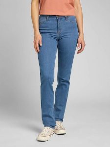 Lee Dżinsy "Marion" - Regular fit - w kolorze błękitnym rozmiar: W29/L33. Niebieskie jeansy Lee, z aplikacjami, z bawełny, z podwyższonym stanem. Za 144,24 zł.