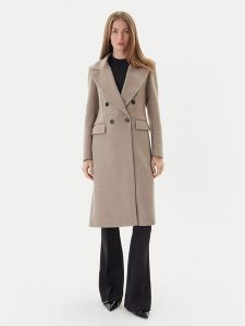 Maryley Płaszcz przejściowy 25IB807/01SS Beżowy Regular Fit. Brązowe płaszcze Maryley, m, bez wzorów, z syntetyku, bez kaptura. Za 839,99 zł.