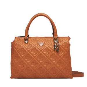 Torebka Guess. Brązowe torebki klasyczne Guess, z aplikacjami, bez dodatków. Za 349,99 zł.