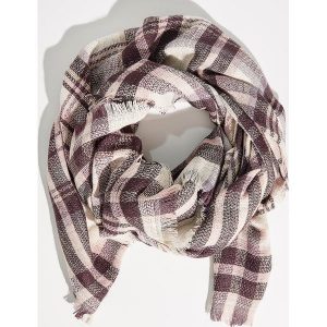 Szal w kratkę - Fioletowy. Szaliki marki TRIBORD. W wyprzedaży za 9,99 zł.