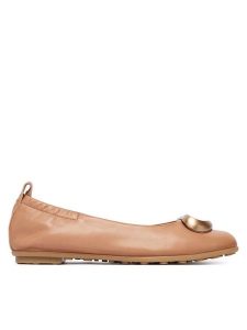 Hispanitas Baleriny HV263931 C005 Beżowy. Brązowe balerinki Hispanitas, bez wzorów, ze skóry, bez obcasa, bez zapięcia. Za 479,99 zł.