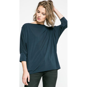 Vila - Top Vieltina. Szare t-shirty marki Vila, z elastanu, z dekoltem w łódkę, z krótkim rękawem. W wyprzedaży za 39,90 zł.