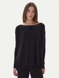 Kontatto Sweter 3M0802C Czarny Relaxed Fit. Czarne swetry klasyczne Kontatto, m, z syntetyku, bez kołnierzyka. Za 299,99 zł.