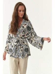 TATUUM Bluzka w kolorze beżowym rozmiar: 36. Brązowe bluzki Tatuum, s, bez wzorów, z tkaniny, klasyczne, bez kołnierzyka, bez ramiączek. Za 91,34 zł.