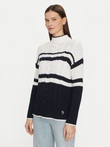 U.S. Polo Assn. Sweter WUP1099 Granatowy Relaxed Fit. Niebieskie swetry klasyczne U.S. Polo Assn., s, z bawełny, bez kołnierzyka. Za 239,99 zł.