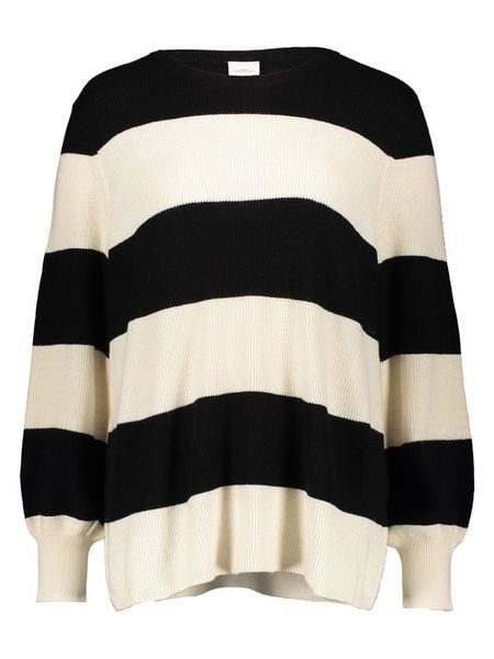 ONLY Sweter w kolorze czarno-kremowym rozmiar: S-42/44. Brązowe swetry oversize ONLY, s, bez wzorów, bez ramiączek. Za 60,88 zł.