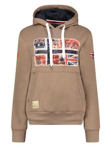 Geographical Norway Bluza "Gpepe2" w kolorze jasnobrązowym rozmiar: L. Brązowe bluzy Geographical Norway, l, bez wzorów, z kapturem. Za 101,23 zł.