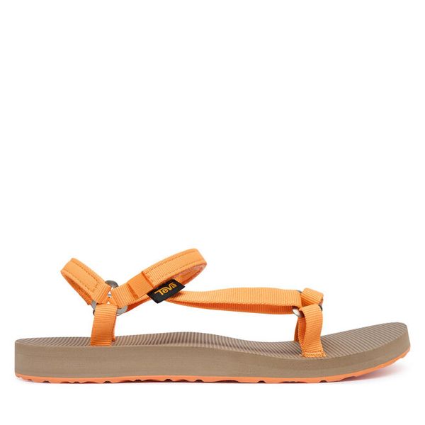 Sandały Teva. Brązowe sandały Teva, bez wzorów, bez obcasa, na płaskiej podeszwie, bez zapięcia. Za 299,99 zł.