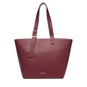 Torebka GINO ROSSI. Czerwone shopper bag Gino Rossi, bez wzorów, bez dodatków. Za 329,99 zł.