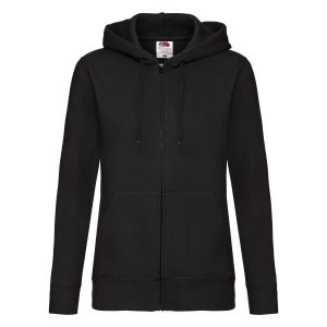 Kurtka Dresowa Premium Dla Pań I Panów. Czarne kurtki FRUIT OF THE LOOM, s, bez wzorów, z dresówki, bez kaptura. Za 124,99 zł.