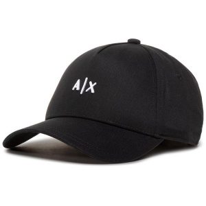 Czapka z daszkiem Armani Exchange. Czarne czapki Armani Exchange, bez wzorów. Za 99,99 zł.
